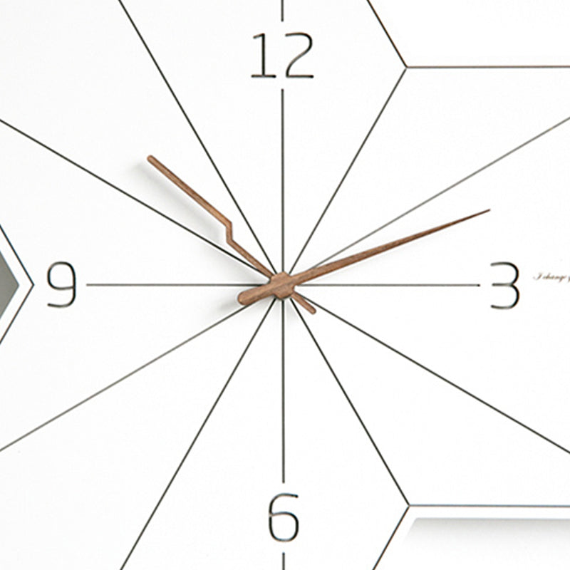 Tri-hexagon Wall Clock in Arabic and Roman Numerals