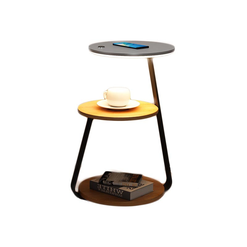 NexaGlow Smart Nightstand: Wireless Charging & LED Lighting By Luxus Heim