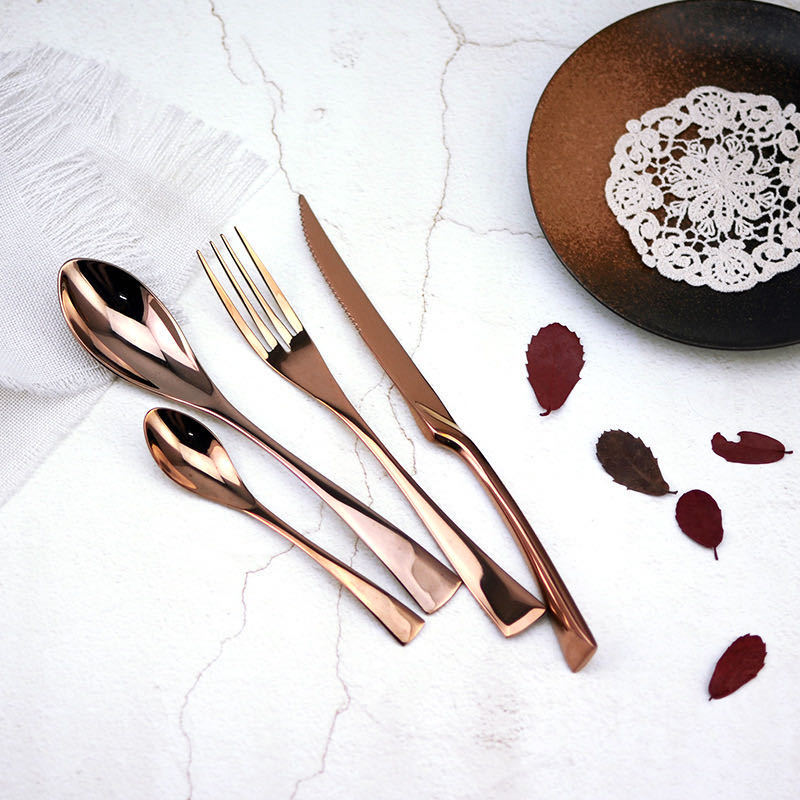 Kaya Rose Gold Cutlery Set - Cutlery Sets - Luxus Heim