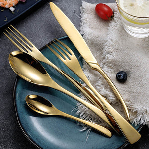 Kaya Gold Cutlery Set - Cutlery Sets - Luxus Heim