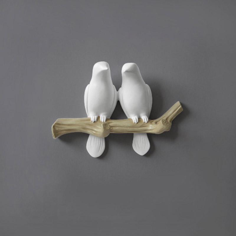 Lovely Birds Wall Hook with Strong Resin Construction - Luxus Heim