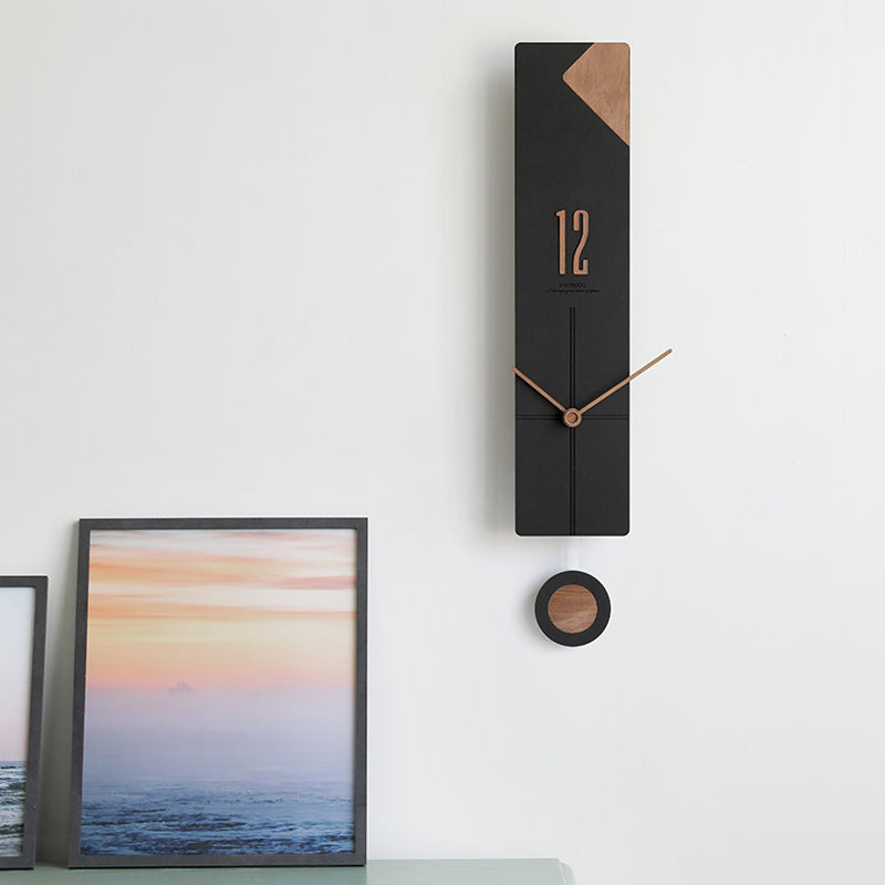 Simple Lines Swing Wall Clock with Swinging Pendulum