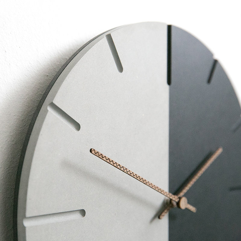 Line Cross Wall Clock with Walnut Wood Hands