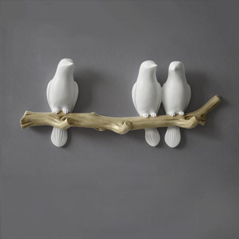 Lovely Birds Wall Hook with Strong Resin Construction - Luxus Heim