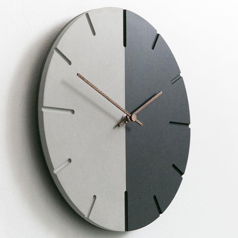 Line Cross Wall Clock with Walnut Wood Hands