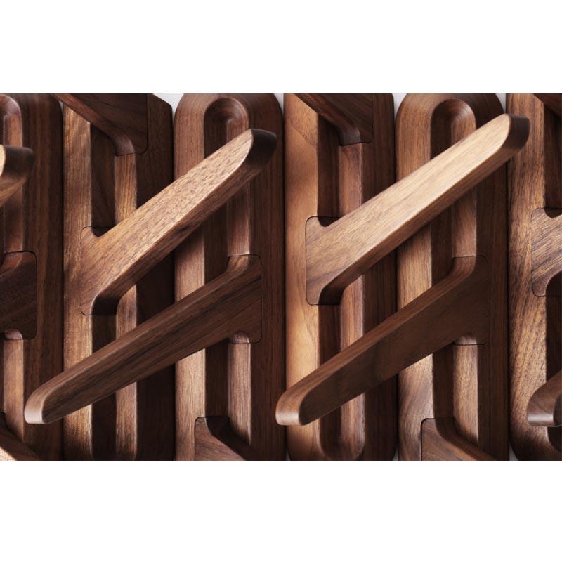 Y-Shaped Black Walnut Coat Hanger - Luxus Heim