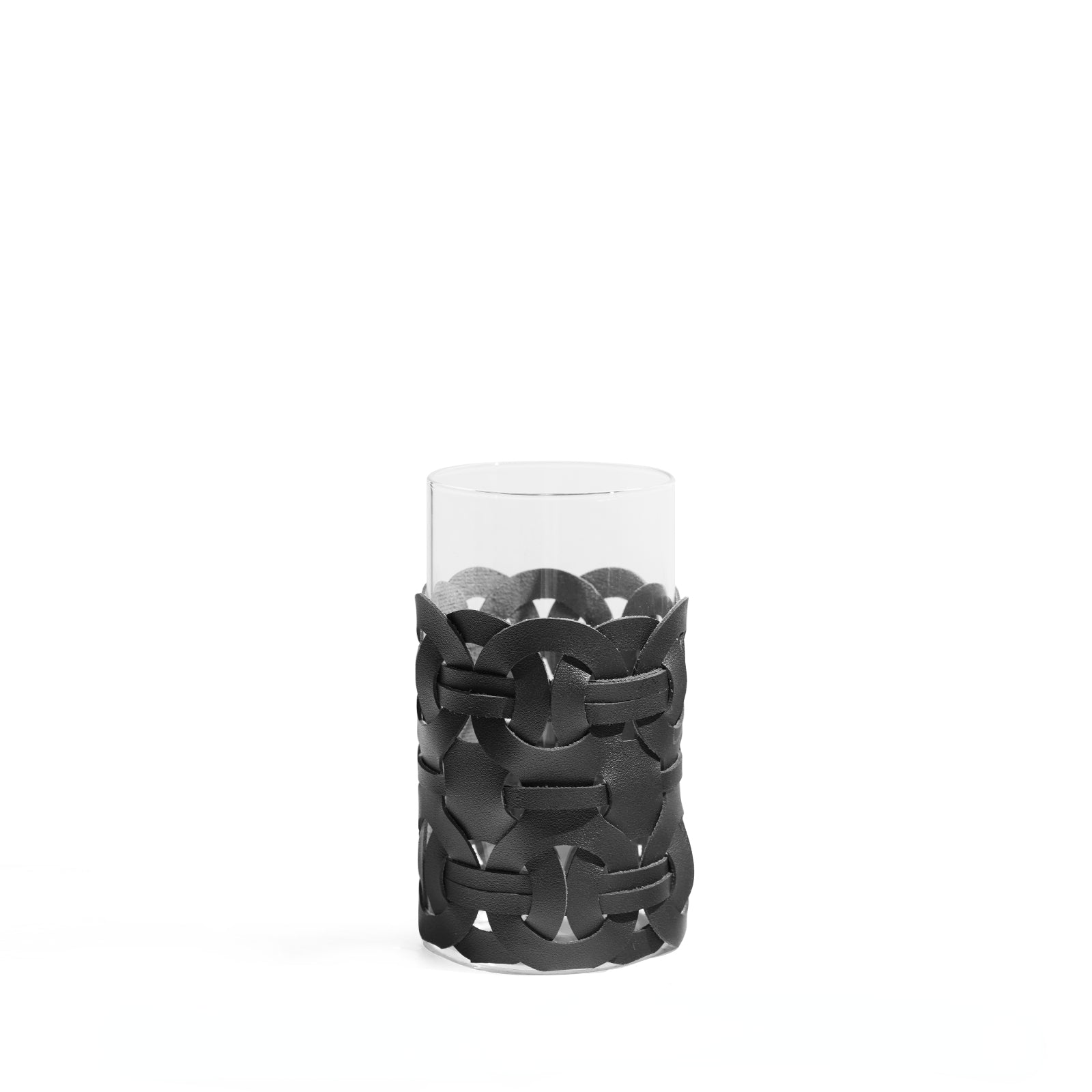 Chain Leather Glass Table Vase - Vases - Luxus Heim