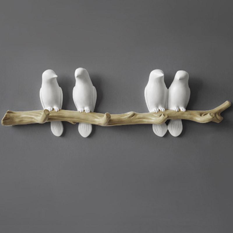 Lovely Birds Wall Hook with Strong Resin Construction - Luxus Heim