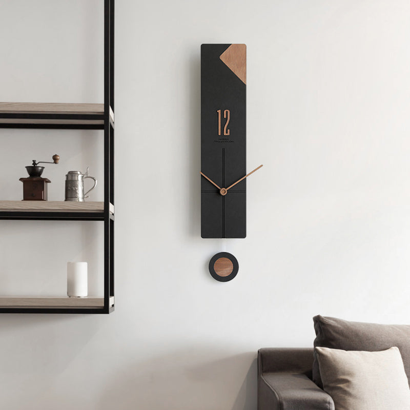 Simple Lines Swing Wall Clock with Swinging Pendulum