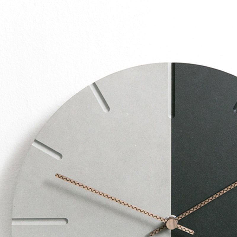 Line Cross Wall Clock with Walnut Wood Hands