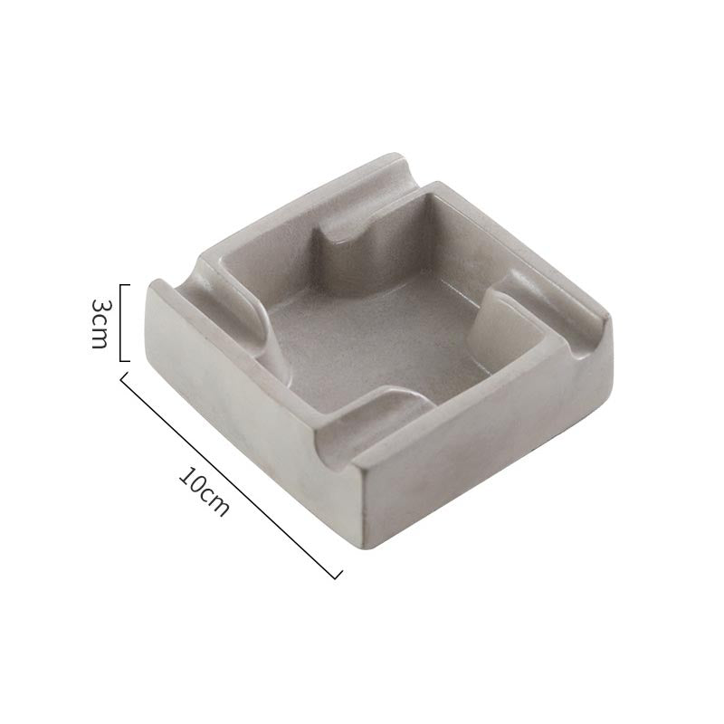 Snowfield Sand Ashtray Made from Concrete with White Sandbag - Luxus Heim