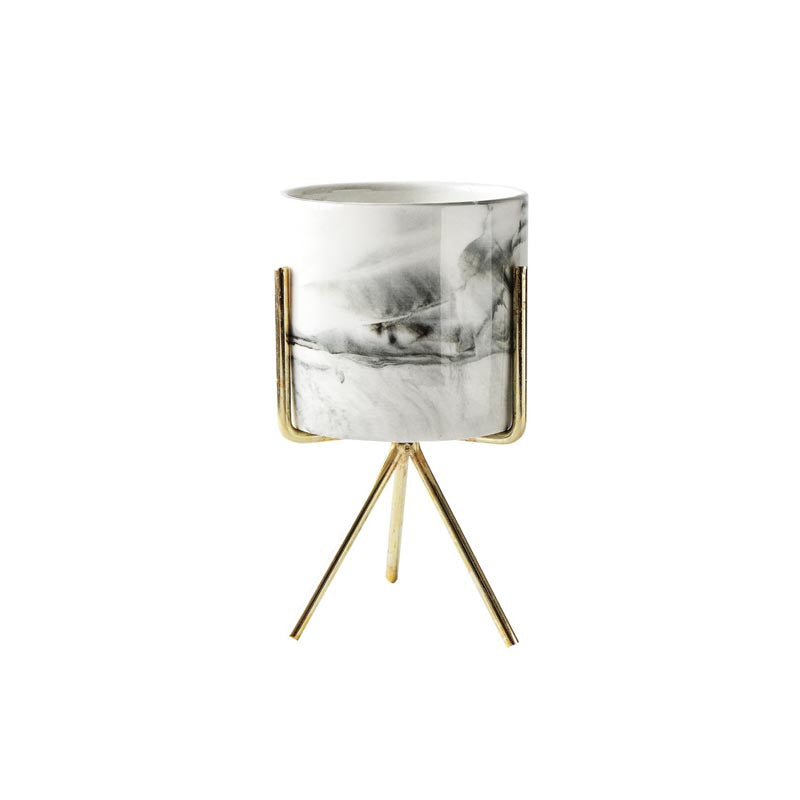 Simple Ceramic Marbled Planters - Pots & Planters - Luxus Heim