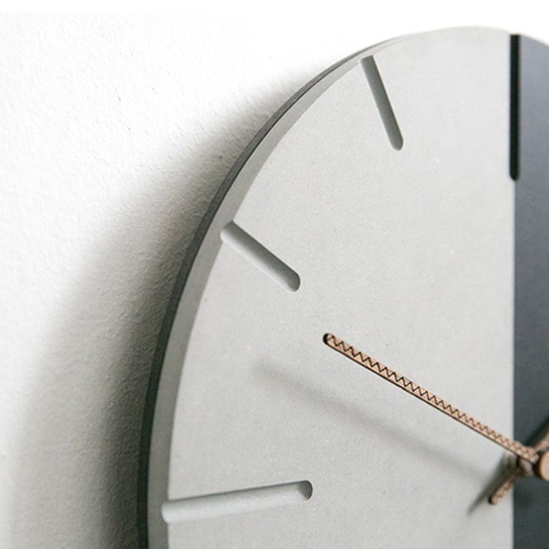 Line Cross Wall Clock with Walnut Wood Hands