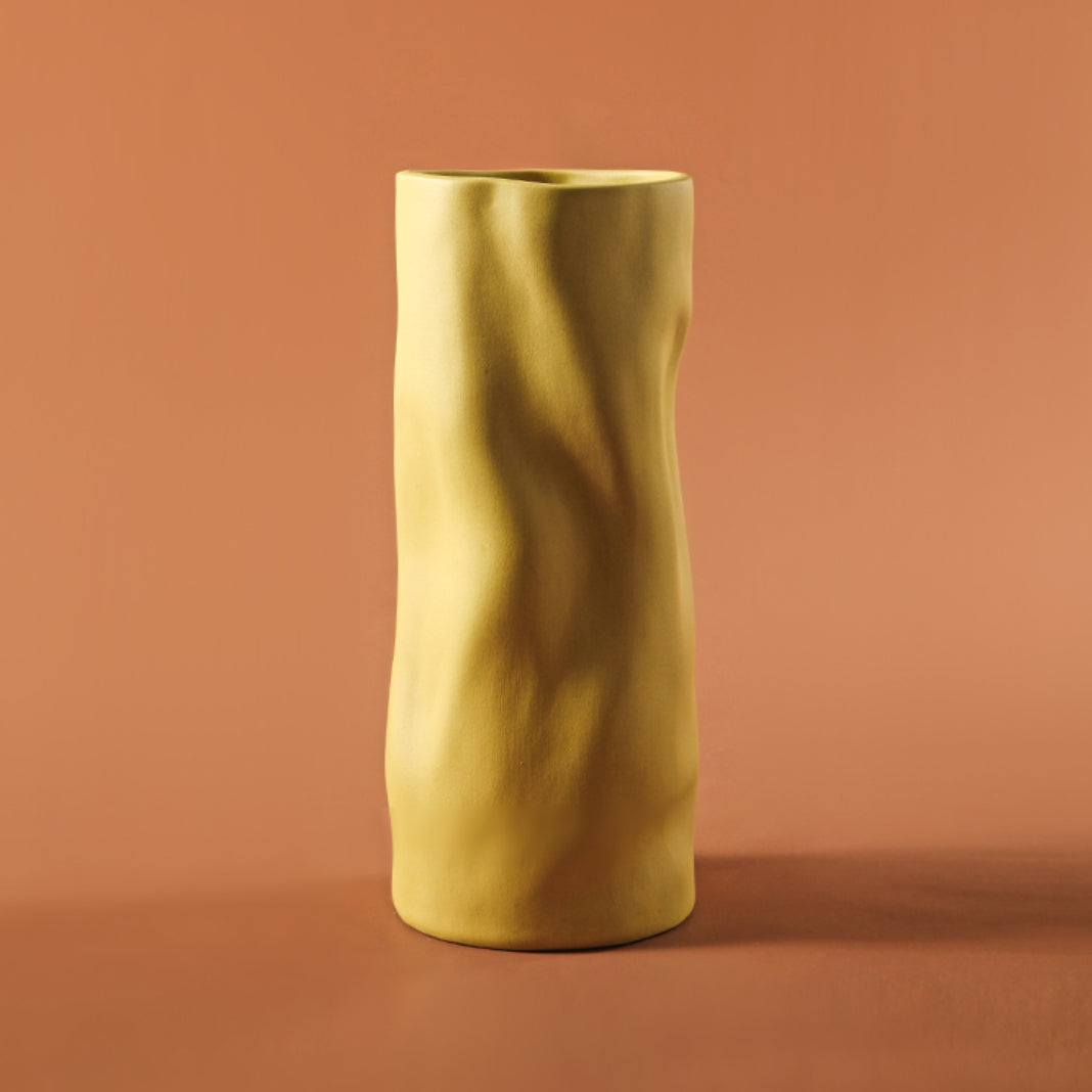 Shop Handcrafted Ceramic Paper Bag Looking Vase