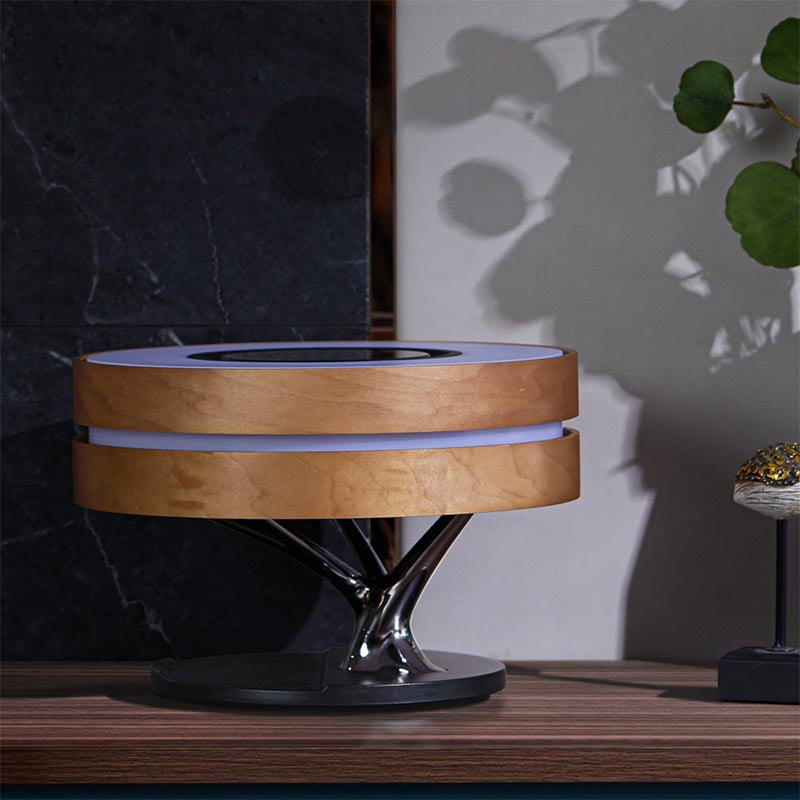 Circle of Light: Desk Lamp With Wireless Charging & Speaker