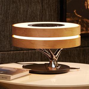 Circle of Light: Desk Lamp With Wireless Charging & Speaker