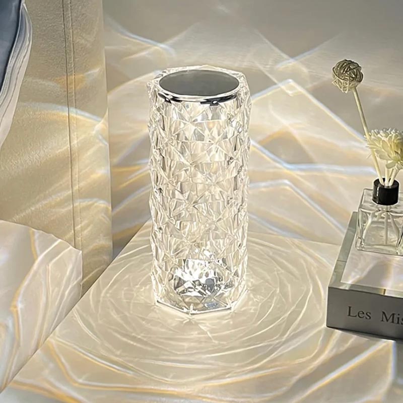 Crystal Sparkle Lamp showcasing a mesmerizing 3D diamond effect on LuxusHeim