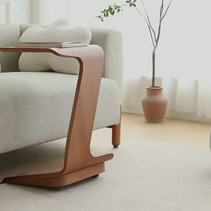 C-Shaped Side Table in Living Room By Luxus Heim