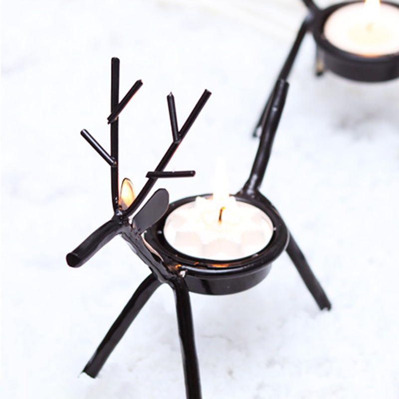 Elk Candle Holder Crafted from Cast Iron - Luxus Heim