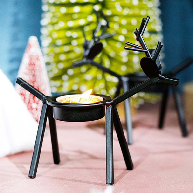 Elk Candle Holder Crafted from Cast Iron - Luxus Heim