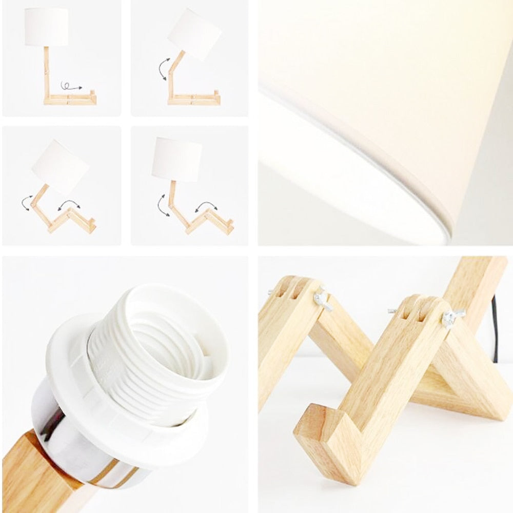 Humanoid Versatile Desk Lamp showcasing its unique design and flexible joints on LuxusHeim.