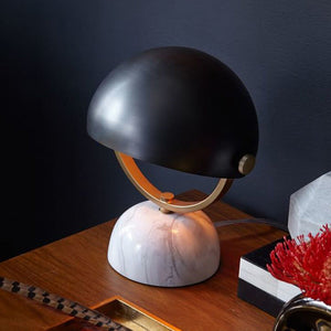 HippieGlow Marble & Brass Lamp by Luxus Heim - Retro Charm with Modern Elegance