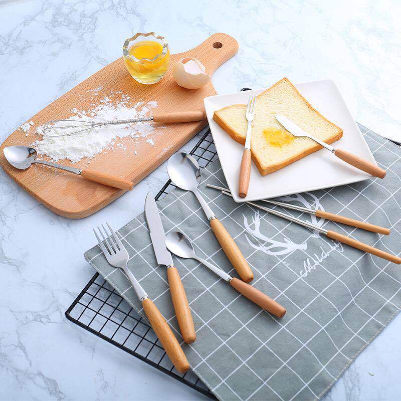 Wooden Handles on Danish Elegance Cutlery - Luxus Heim