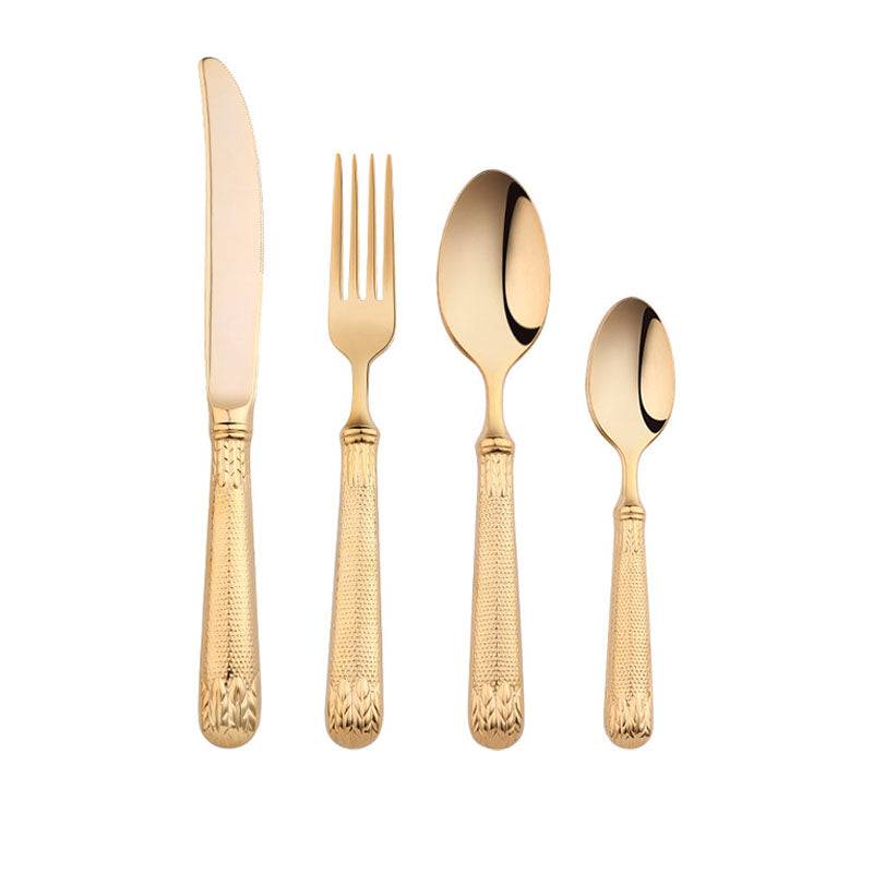 Luxury Rugged Gold Cutlery Set - Cutlery Sets - Luxus Heim