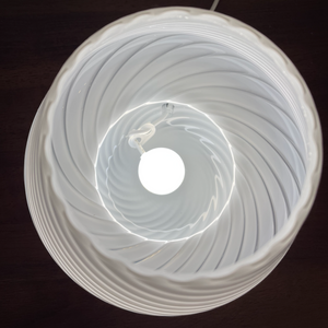 Dimmable Swirl Glass Lamp with USB Connectivity