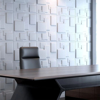 Squares PVC 3D Wall Panel | Textured 3D Wall Tiles | Luxus Heim