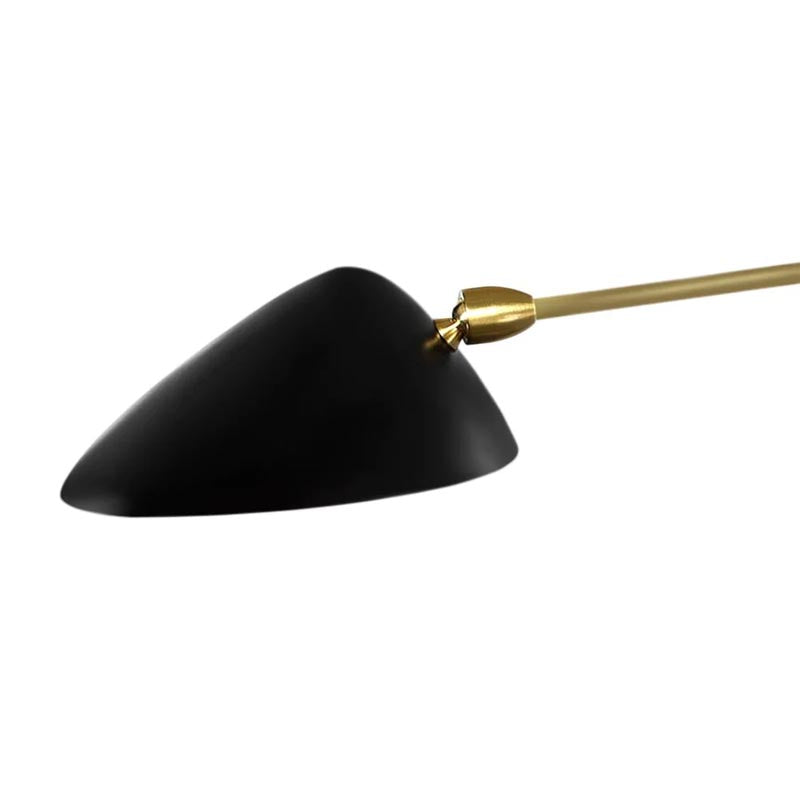 Two Arms Duckbill Wall Lamp with adjustable swing arm and asymmetrical shade in a modern living room setting.