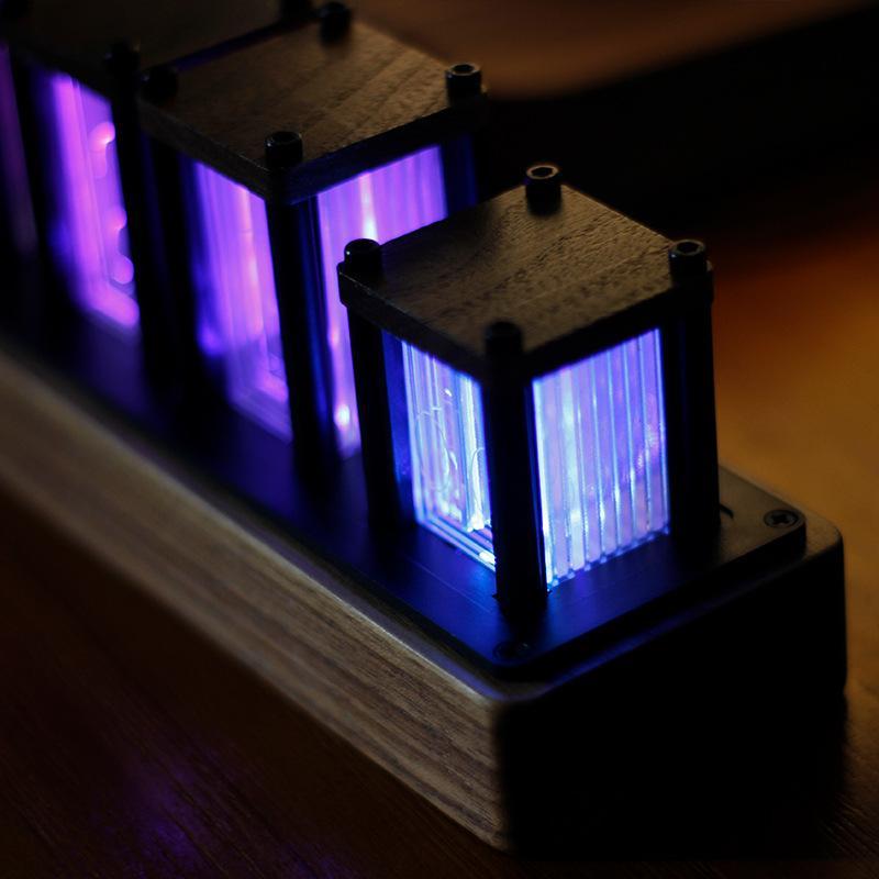 Vivid Volt Tube LED Clock – Modern Glow Timepiece with Vibrant Colors