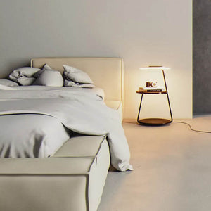 NexaGlow Smart Nightstand: Wireless Charging & LED Lighting By Luxus Heim