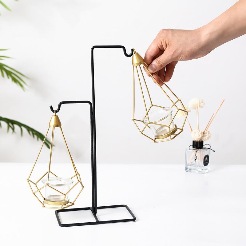 Equality Candle Holder with Powder-Coated Steel and Transparent Glass - Luxus Heim