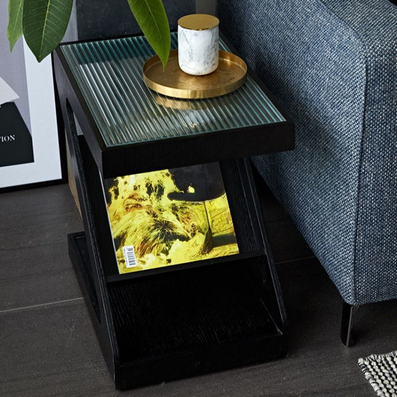 Z-Shaped Side Table in Living Room By Luxus Heim