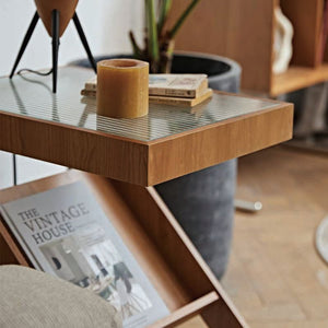 Z-Shaped Side Table in Living Room By Luxus Heim