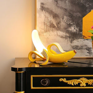 Banana Table Lamp showcasing a playful design and modern elegance on LuxusHeim