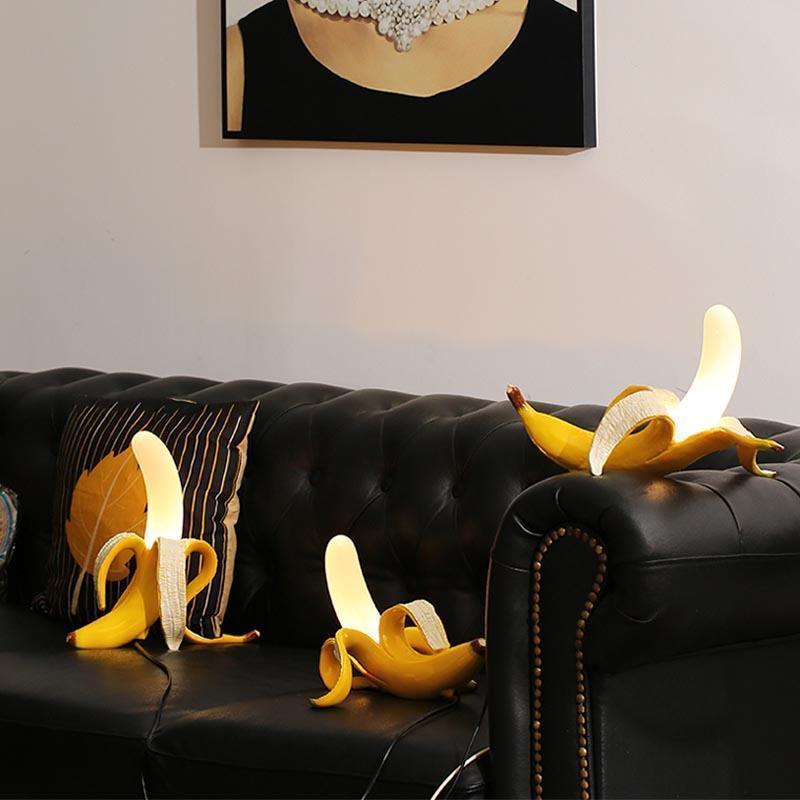 Banana Table Lamp showcasing a playful design and modern elegance on LuxusHeim