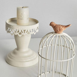 Birdcage Candle Holder Crafted from Wrought Iron - Luxus Heim