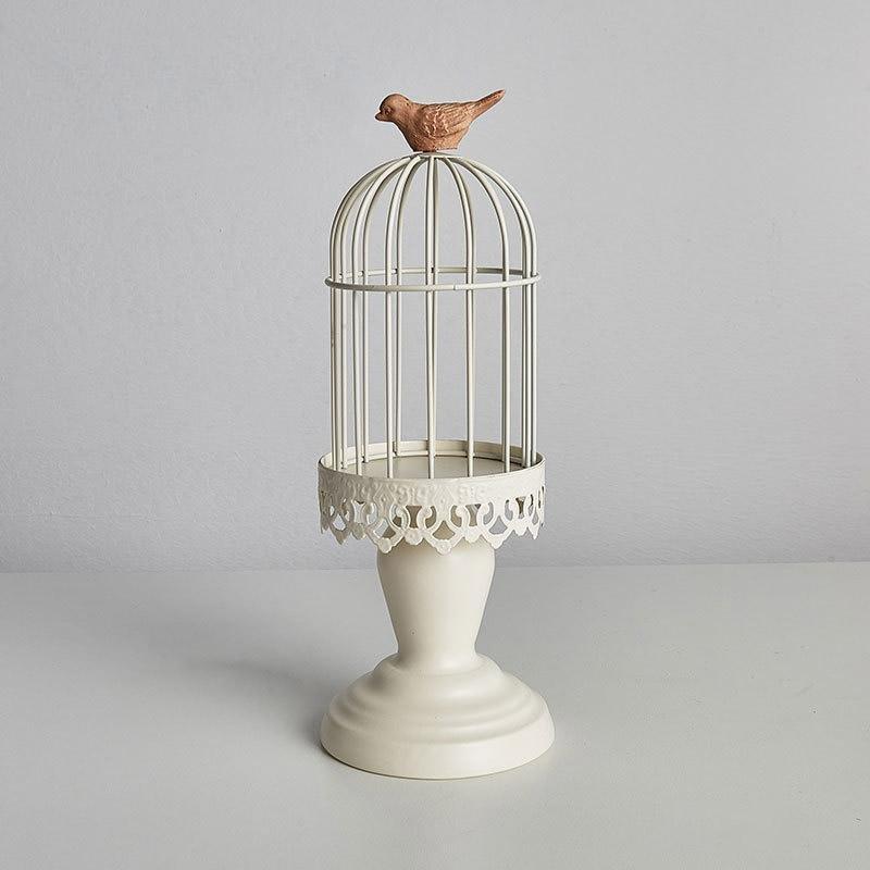 Birdcage Candle Holder Crafted from Wrought Iron - Luxus Heim