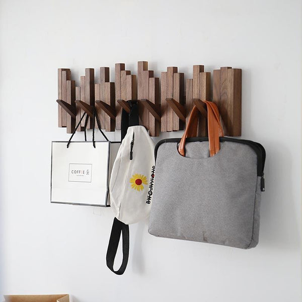 Farmhouse Wooden Wall Mounted Coat Rack: Space-Saving Design - Luxus Heim