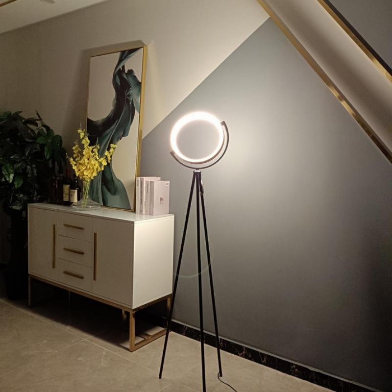 Eclipse Tripod Floor Lamp with Warm Light- Luxus Heim