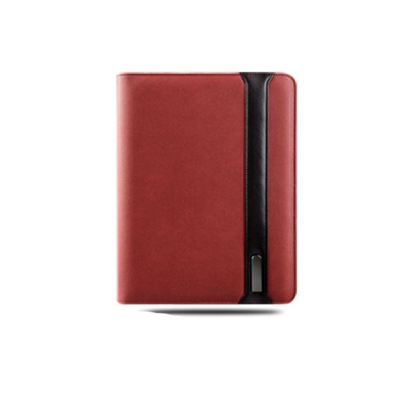 LuxusCharge Leather Wireless Charging Notebook with Built-in Charging