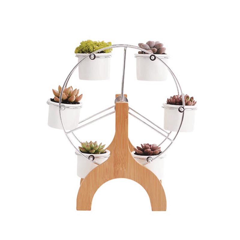 Wild Wood Ferris Wheel Plant Pot - Pots & Planters - Luxus Heim