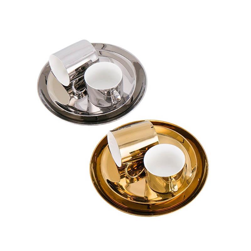 Imperial Espresso Cup Set with Gold Detailing