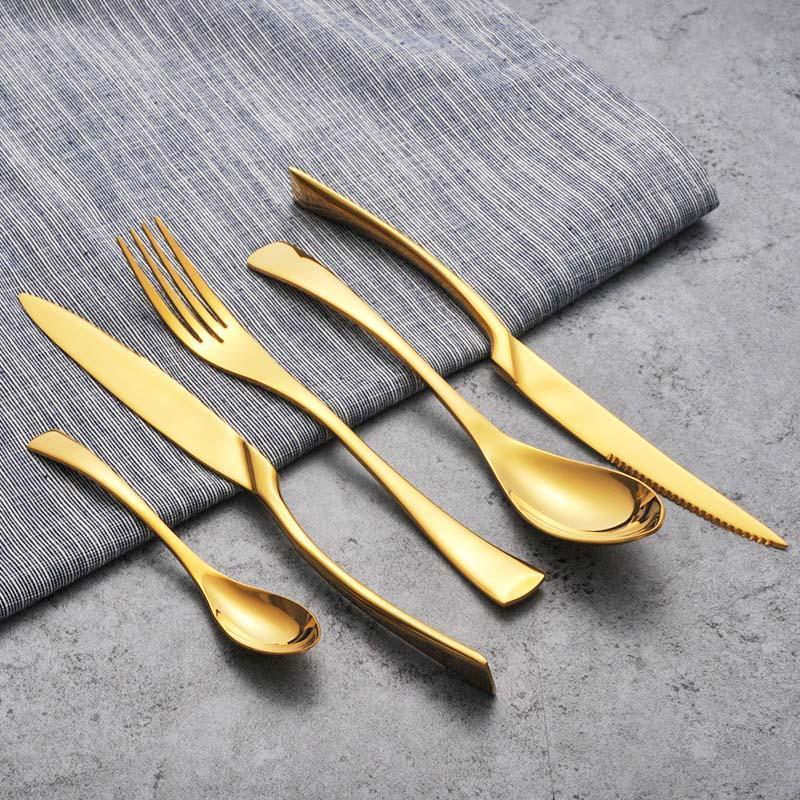 Kaya Flatware: Premium 18/10 Stainless Steel Flatware Set by Luxus Heim