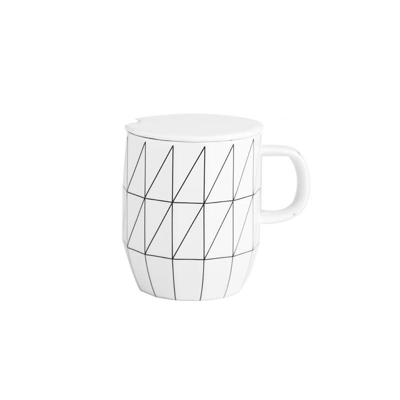  Kingbird Zigzag Stripes Mug with Black Design