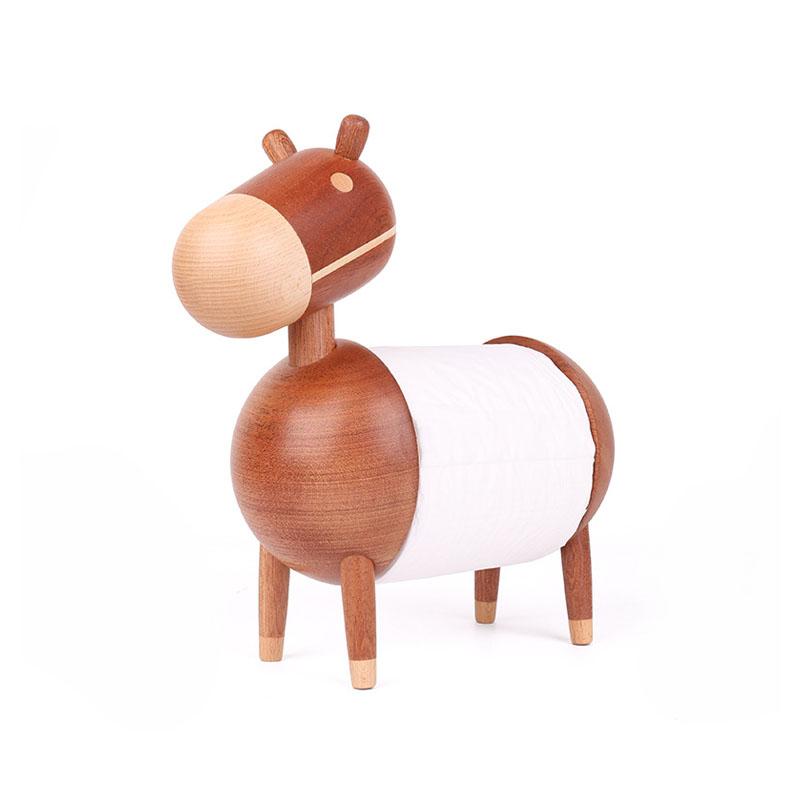 Little Donkey Wooden Tissue Holder in Walnut and Sapele - Luxus Heim