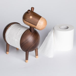 Little Donkey Wooden Tissue Holder in Walnut and Sapele - Luxus Heim