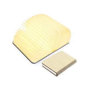 Luminous Folding Book Night Light opened to showcase its magical glow on LuxusHeim.